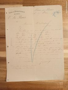 Lettres commerciales: CARTA COMERCIAL. LARMOR-PRES-LORIENT. 1901. VINS & SPIRITUEUX. EN GROS. E. LE BRAS.